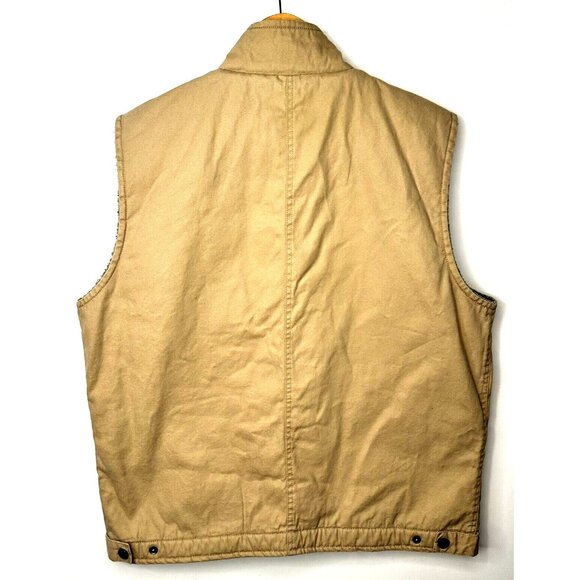 CABELA'S Mens Vest Sherpa Lined Outdoor Gear Gorpcore Full Zip Canvas Jacket L - Picture 2 of 16